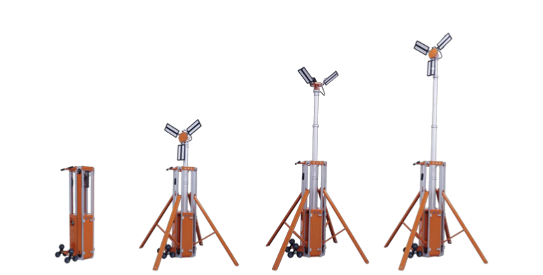 Mobile Emergency Light Tower, 300W LED, 30,000 Lumens
